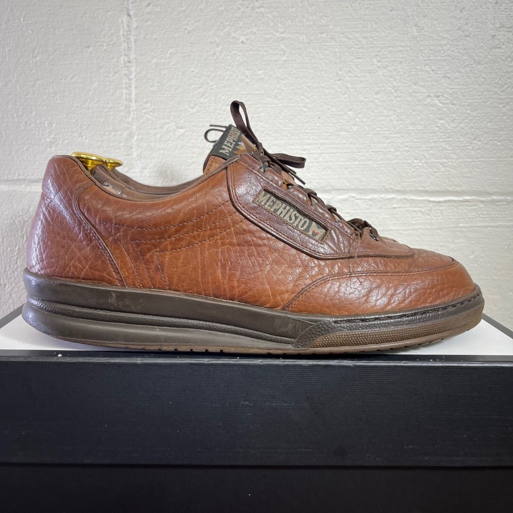 Mephisto Match Brown Leather Casual Walking Shoes Sneakers Men's 11 US/10.5 UK